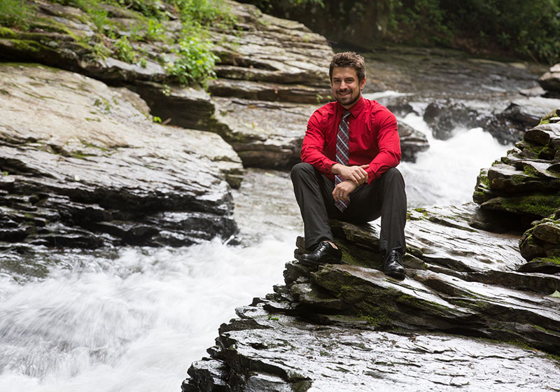 ared Bundy '10, director of interactive marketing for the Laurel Highlands Visitor Bureau, uses skills he learned at PennWest California to help promote the outdoor attractions of southwestern Pennsylvania.