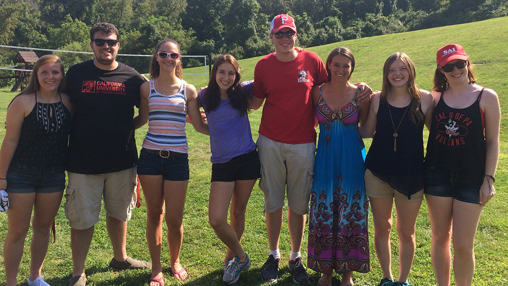 Cal U honors students at an event. 