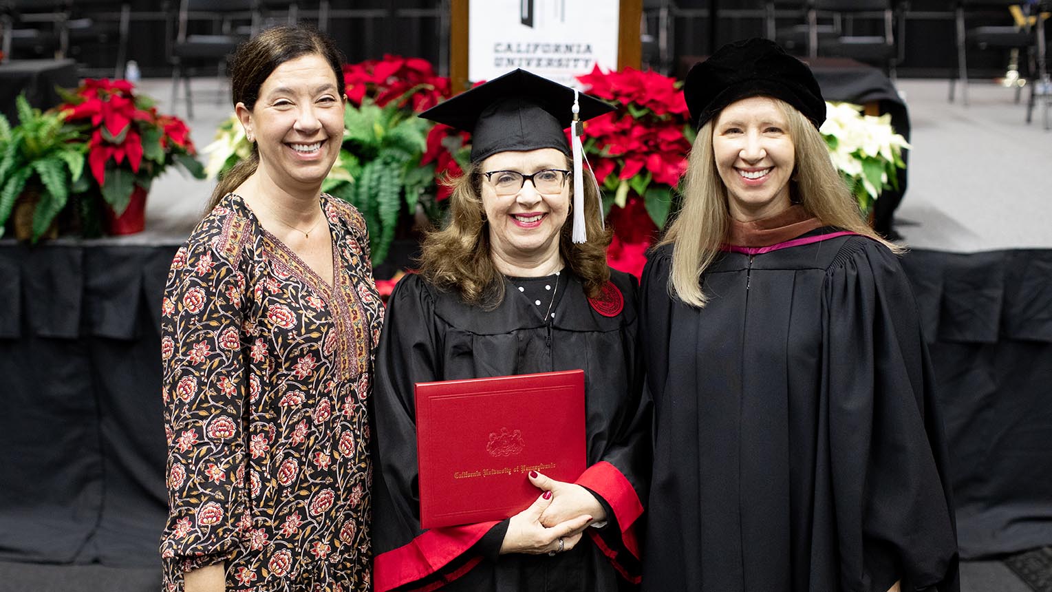 Suzan Gingery fulfills a lifelong goal as she graduates with a degree in history at Cal U's 193rd Commencement.
