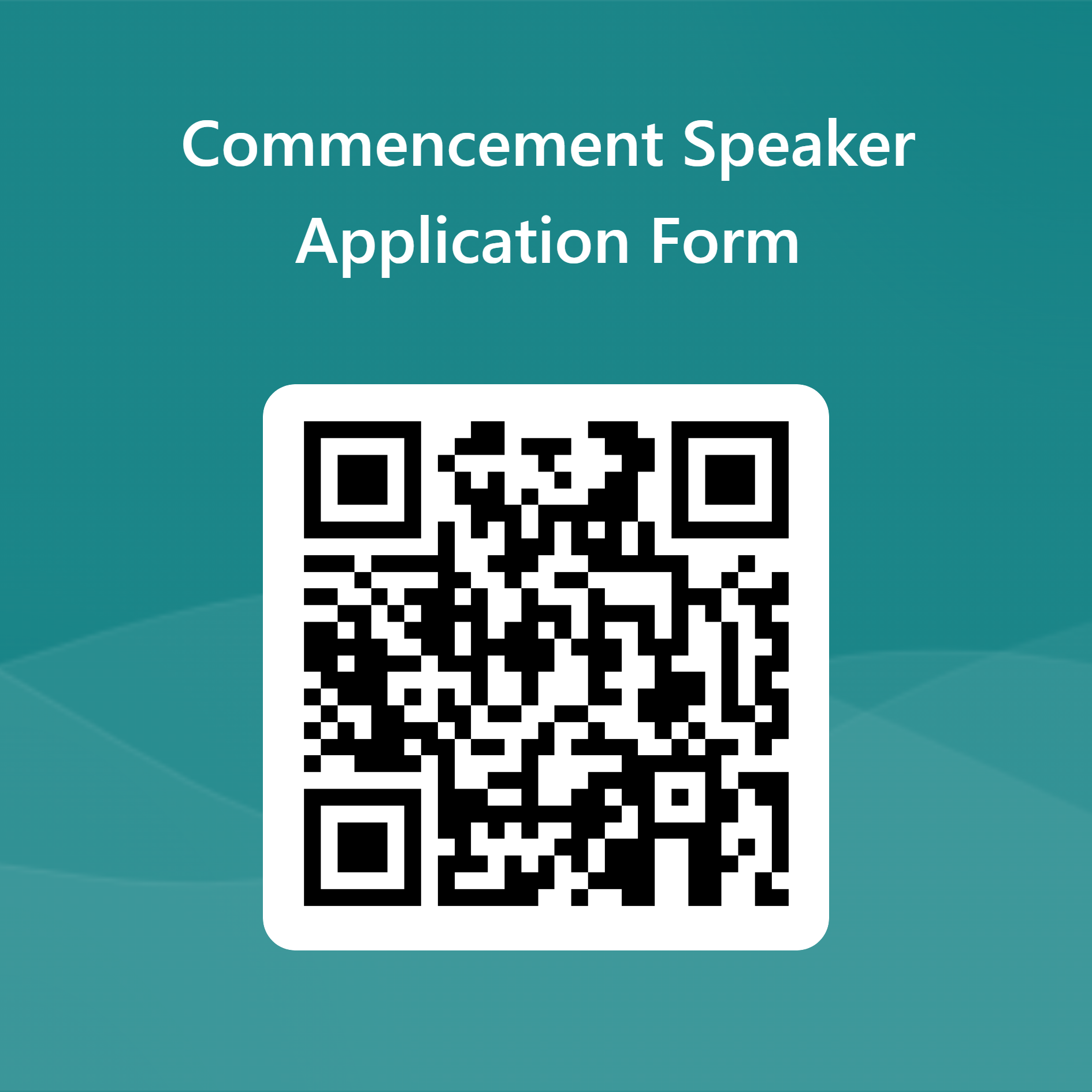 QR Code Student Commencement Speakers