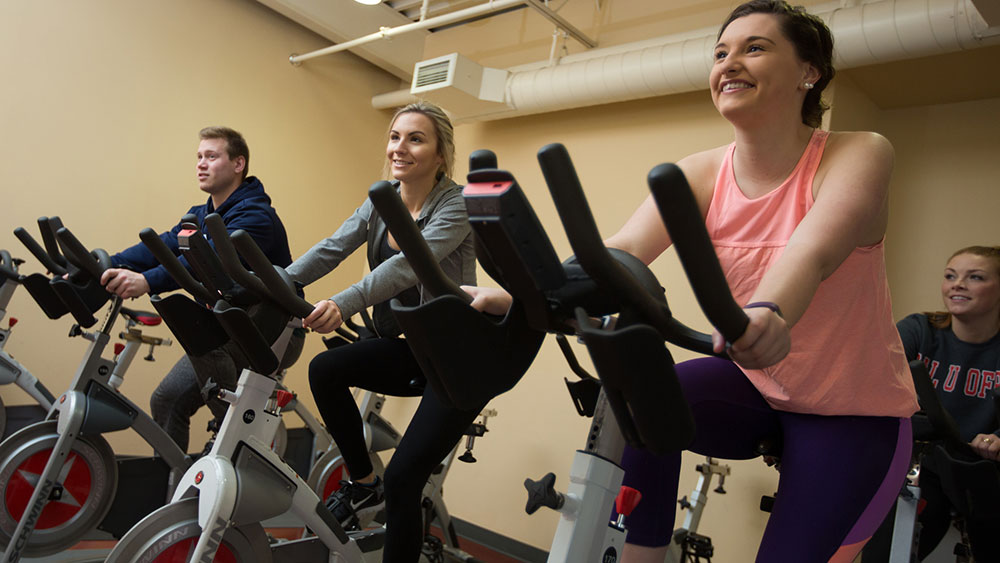 Cal U offers aerobic and other types of classes. 